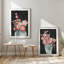 Delicate Coral Blossoms, ensemble de 2 impressions dans un cadre-2096181207-2096181162