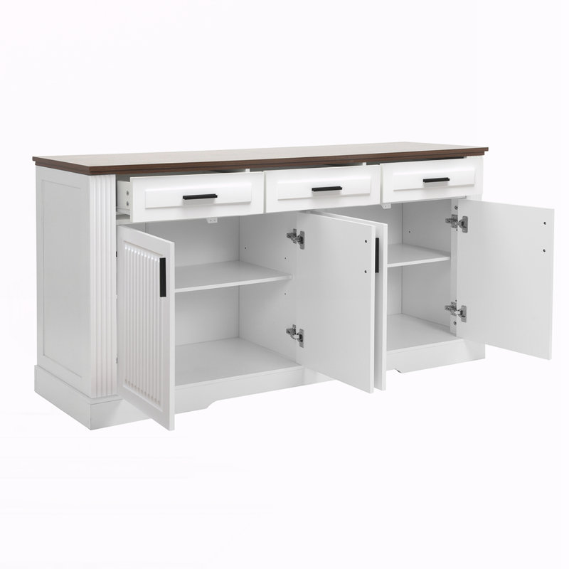 Buffet avec rangement, Blanc