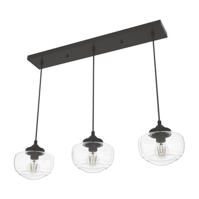 Luminaire suspendu grappe linéaire 3 lumières Saddle Creek