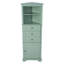Armoire haute triangulaire avec 3 tiroirs et tablettes réglables-1397412329