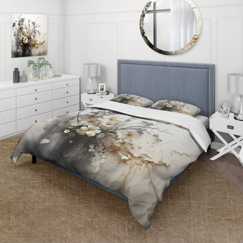 Ensemble de housse de couette Bohemian Earthly Floral Collage I BeddingMicrofiber / Polyester