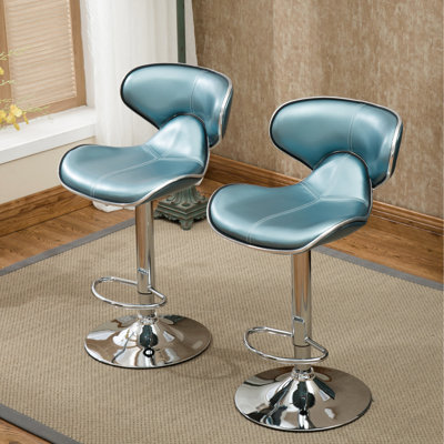Base pivotante de 2, bleu - siège en similicuir pour un look élégant, réglable, base, 2