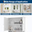 Armoire à pharmacie murale à miroir, rangement au-dessus de la toilette 22,2 po avec tablette réglable-108153325