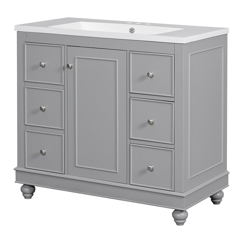 Meuble-lavabo simple 36,01 po avec plateau Gavrich