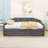 Full Size Upholstery Daybed with Pull-Out Trundle and USB Charging Armrest