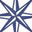 Blue Metal Star Indoor Outdoor Cutout Compass Home Wall Decor with Overlapping Circular Frames and White Accents, 48" x 1" x 26"