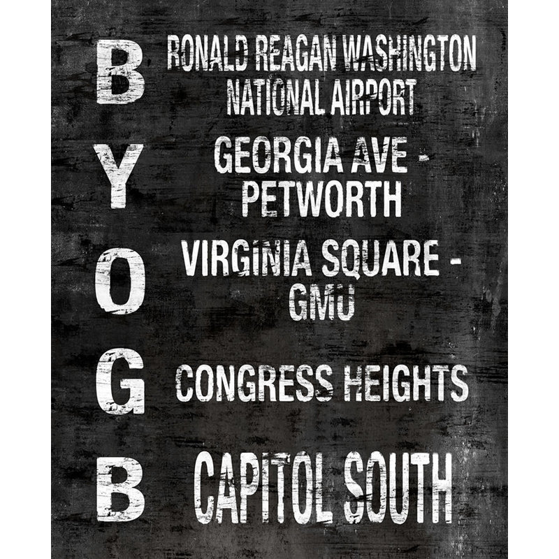 Subway - DC I Print, Plexi, 30" H x 24" W x 1.5" D
