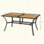 Table de salle à manger rectangulaire en faux bois Stable