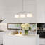 Lustre linéaire moderne en argent 3 lumières
