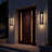 Huang 23-in Textured Black LED Outdoor Wall Light with Clear Seeded Glass-1211067146