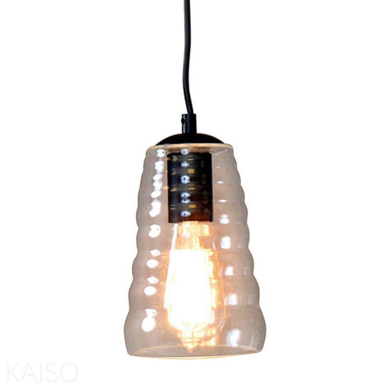 Long luminaire suspendu Torus avec verre transparent