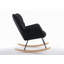 Chaise berçante en tissu Teddy avec base robuste-1767650551