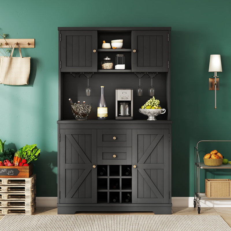 Armoire de cuisine avec bar Coffee Coffee, Noir