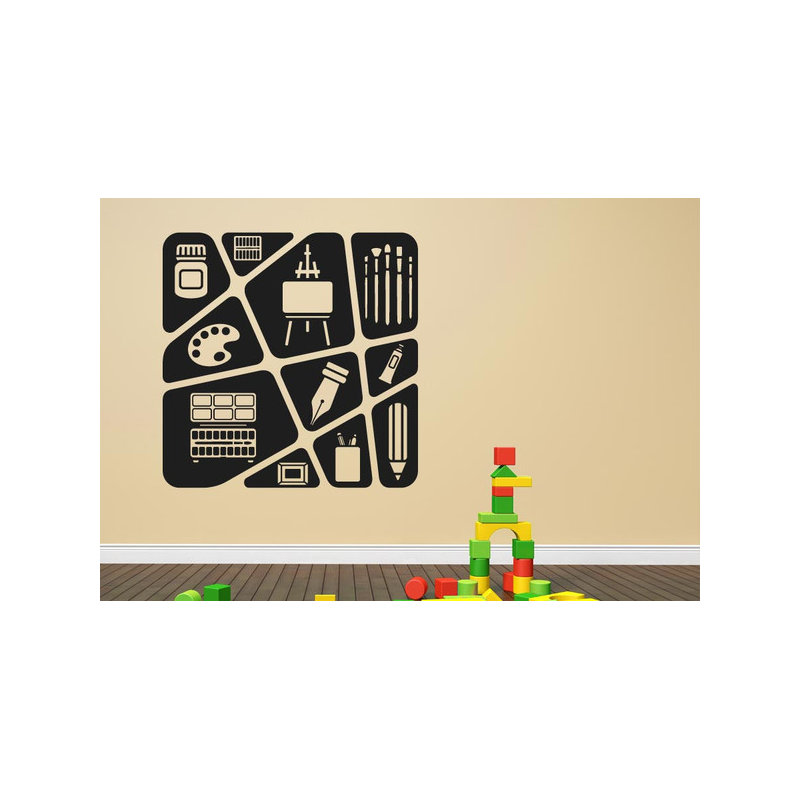 Abstract Wall Decal, Black