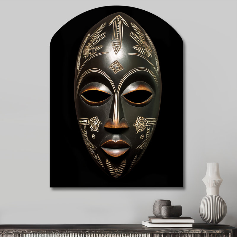 Sculpture murale en métal asymétrique africain, H 34 po x l 25 po x P 1 po