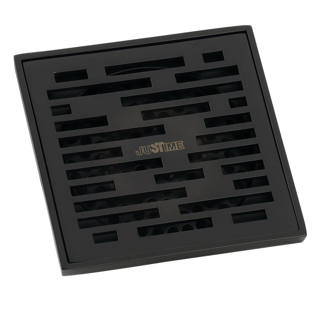 Kingston Brass Watercourse 4-Inch Square Grid Shower Drain with Hair Catcher Kingston Brass