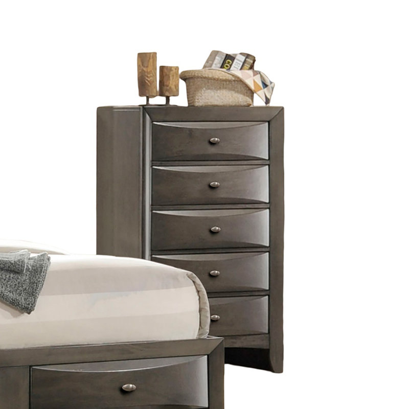 Commode à tiroirs de style contemporain, Gris