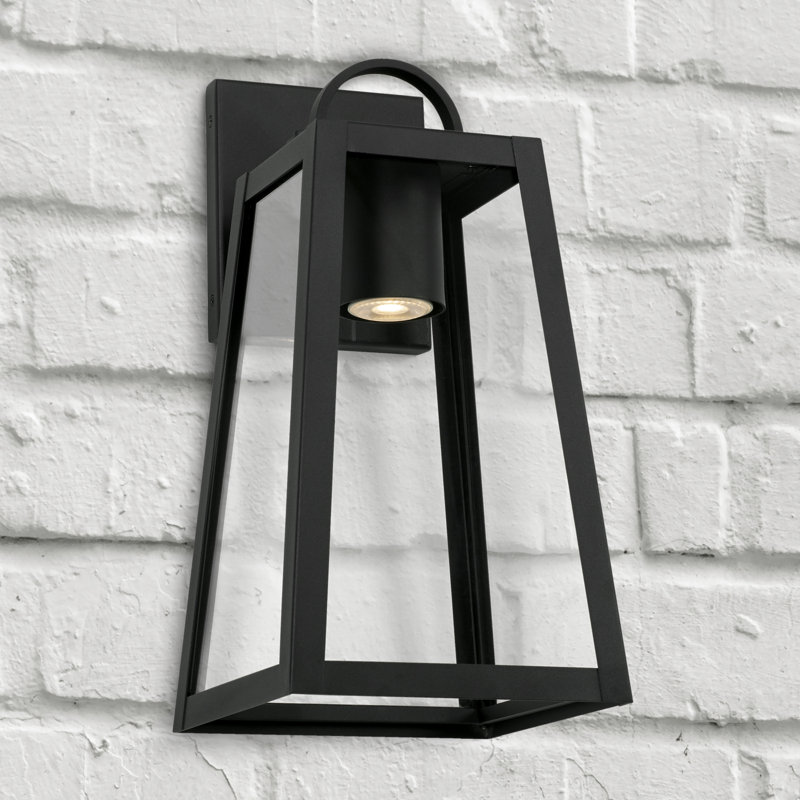 Metal and Glass Wall Light, Oiled Bronze, 23.25" H x 12" W x 13"D
