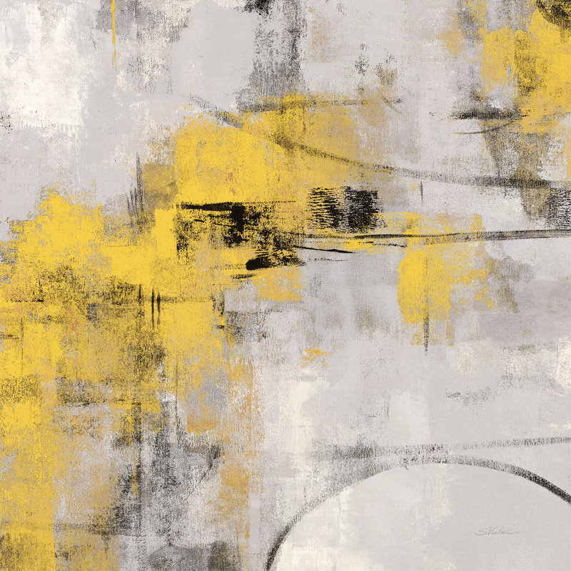 Stone Gardens II Yellow by Silvia Vassileva - Wrapped Canvas Painting, 30cm H x 30cm W