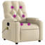 Fauteuil inclinable de massage à 6 points vidaXL pour le salon, dossier et repose-pieds réglables, porte-gobelet