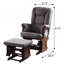 Fauteuil coulissant avec repose-pieds gris et cerise