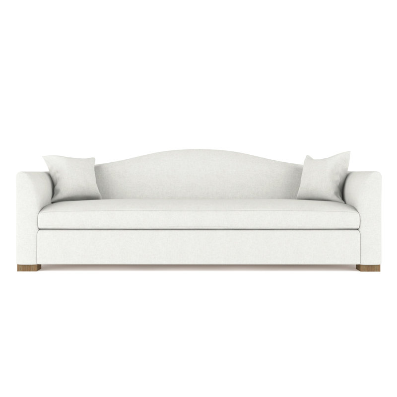 Canapé Horatio, H 33 po x l 96 po x P 36 po, Patiné, Velours moelleux blanc
