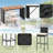 7-piece Patio Bar Dining Set Pe Rattan Furniture Set With Acacia Wood Tabletop & Soft Cushions