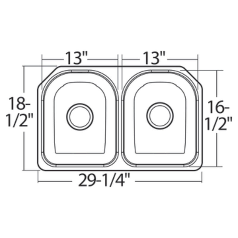 1800 Series Double Bowl Kitchen Sink