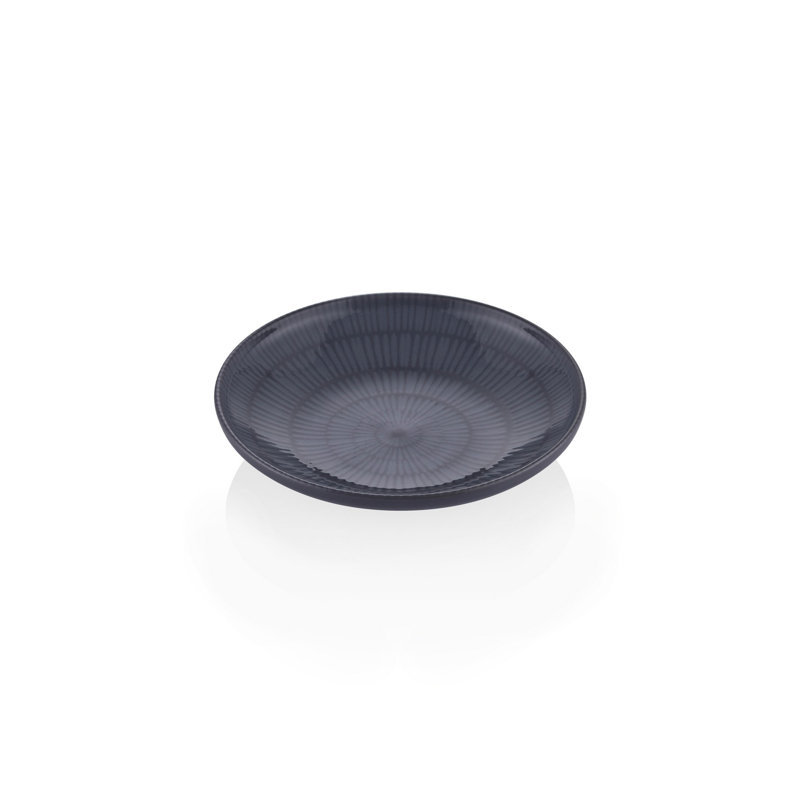 Elegant Grey Ceramic Plate Set (6 Pieces), 7.9 x 7.9 x 1.2 inches | 100% Durable Ceramic, Perfect for Dining & Entertaining | Stylish and Versatile Tableware for Everyday Use and Special Occasions