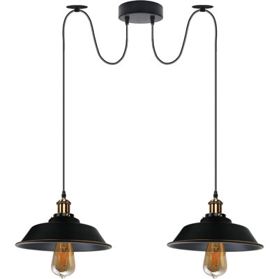 2 - Light Black Bowl Pendant