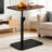 C-Shaped Sofa Tray Table with Swivel Top, Adjustable Height