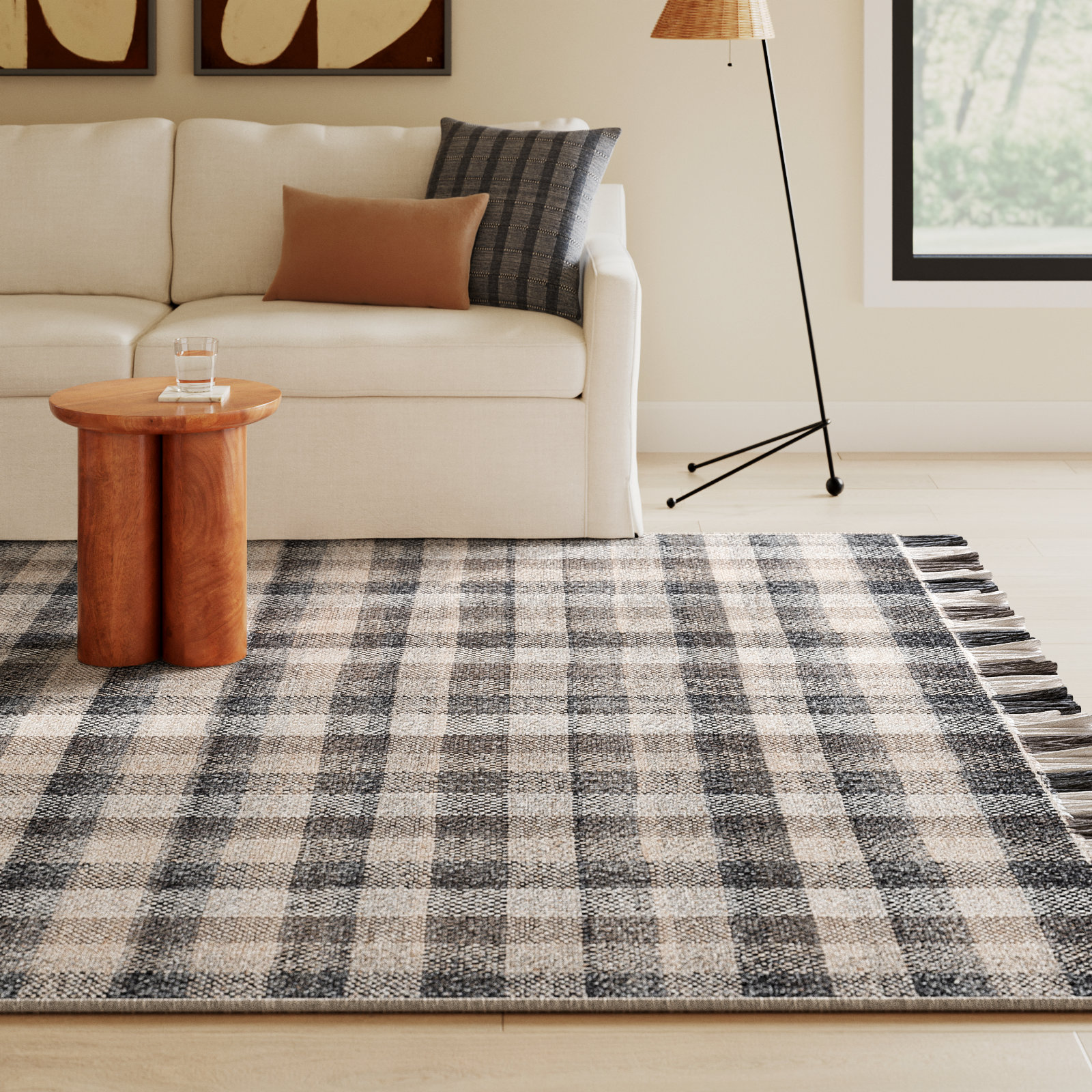 Cordelia Hand-Woven Plaid Rug, Rectangle 8' x 10'