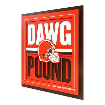Art mural 3D Cleveland Browns Slogan Series