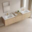 Meuble-lavabo simple flottant 30 po avec lavabo en céramique et conception sans poignée-132960817-132960821