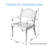 5 Piece Modern Outdoor Dining Set, Cast Aluminum Patio Table And Chairs, 48" Round Table With Umbrella Hole, White-1551166484