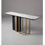 Table d'appoint contemporaine contemporaine en U en métal doré-133339092