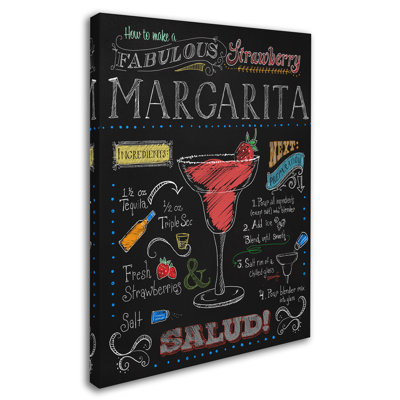 « frais margarita », affiche rétro sur toile tendue