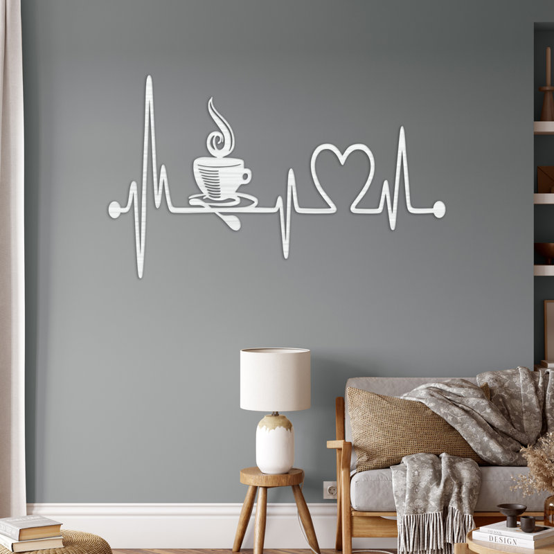 Décoration murale «Nurse Heart Beat» - ACM, Noir, H 19,3 po x l 32 po x P 0,25 po