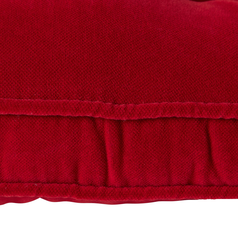 Coussin de chaise réversible en microfibre, Rouge écarlate