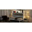 Lit simple TG avec bureau, conduit, charge. Blanc. Composé en bois massif et pour un bureau blanc ou un bureau blanc. Construire