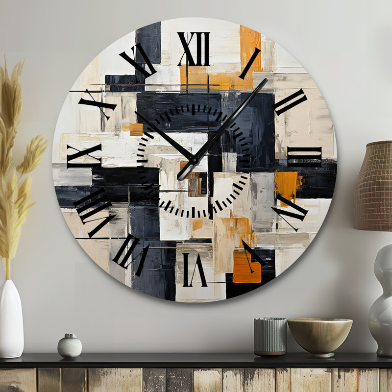 Horloge murale Ivory Illusions Abstract Shapes II - Abstract Shapes, Grand