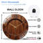 Horloge murale texturée en bois texturé avec chiffres - horloge murale 12 po