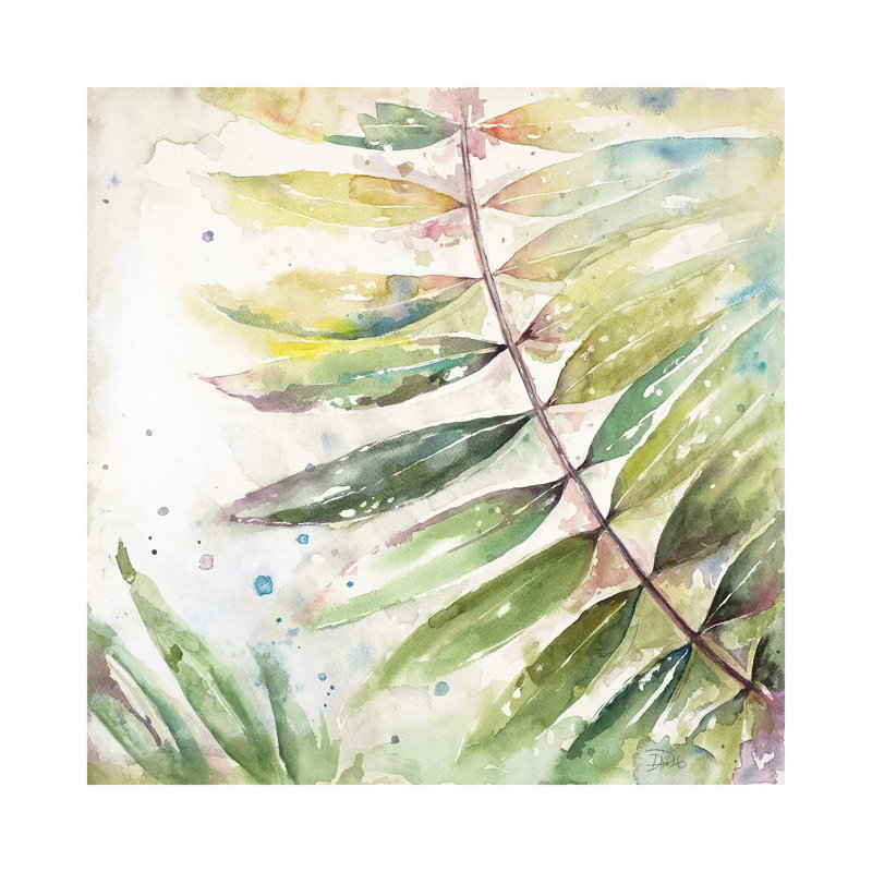 Jungle Inspiration Watercolor 1 Piece Wrapped Canvas Wall Art, 66.04 cm H x 66.04 cm W x 1.91 cm D