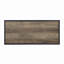 Table basse rectangulaire avec tablette à un niveau, alliant charme rustique et minimalisme industriel pour les espaces de vie contemporains
