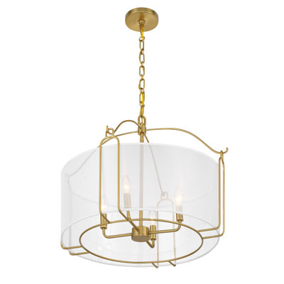 Ashlay 4-Light Hubbs in Warm Brass