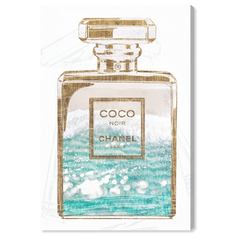 «Coco Water Love Ocean Glam Perfumes», impression sur toile, H 24 po x l 16 po