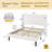 Velvet Bed Frame/Vertical Channel Tufted Wingback Headboard/Upholstered Platform Bed/No Box Spring Needed/Strong Wooden Slats/Easy Assembly/White-199102083