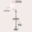 Lampe sur pied moderne en métal 60 po avec table d'appoint et bras pivotant Waldenburg-132814797