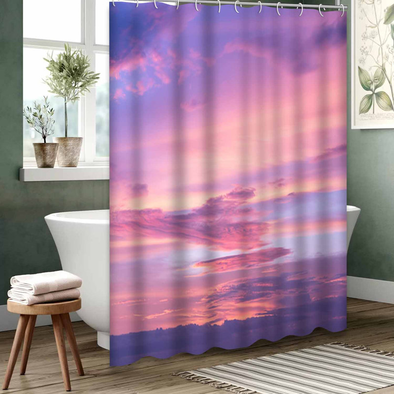Rideau de douche bleu imperméable, rideaux de douche pour la salle de bain avec 12 crochets, 72" L x 78" W