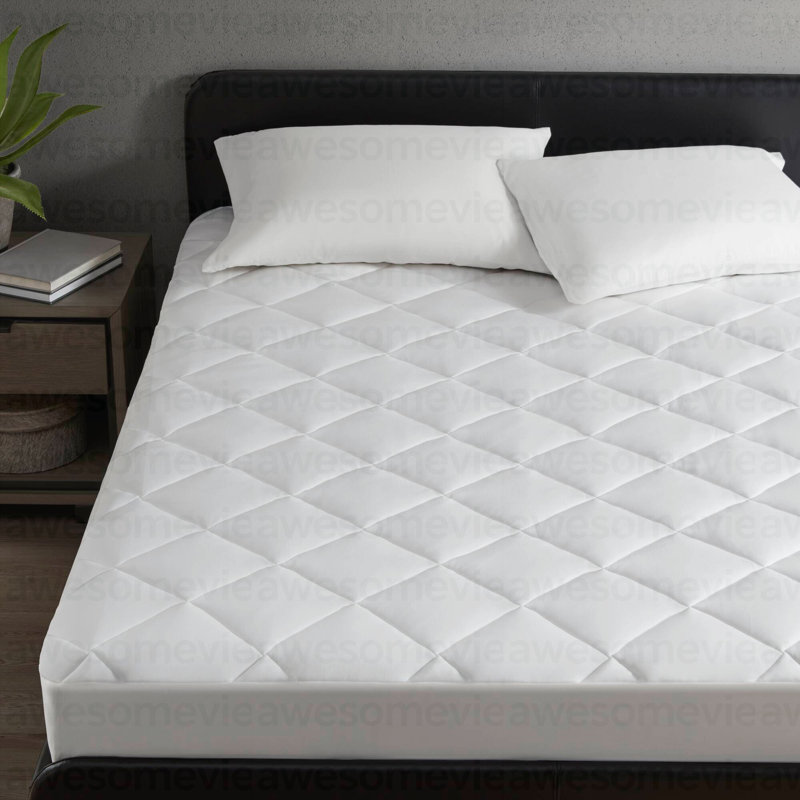 Surmatelas à poches profondes pour lit simple blanc, Simple